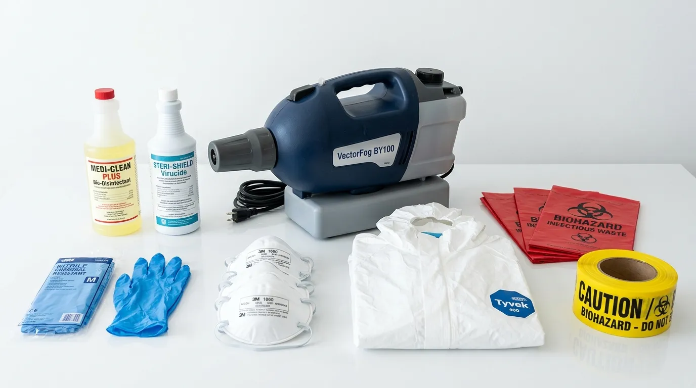 Professional biohazard remediation crew working in Seven Oaks